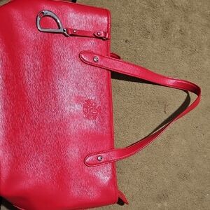 Polo Ralph Lauren Red Leather Women's Bag